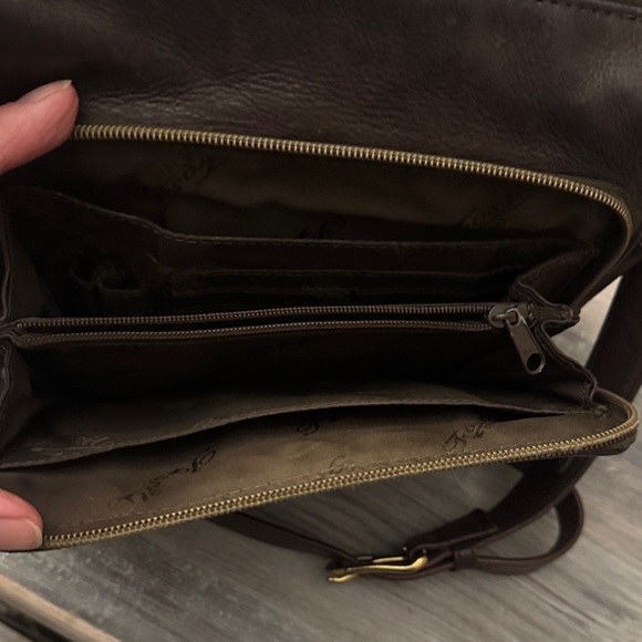 Fossil Vintage 75082 Dark Brown Soft Leather Crossbody Bag - Picture 4 of 15